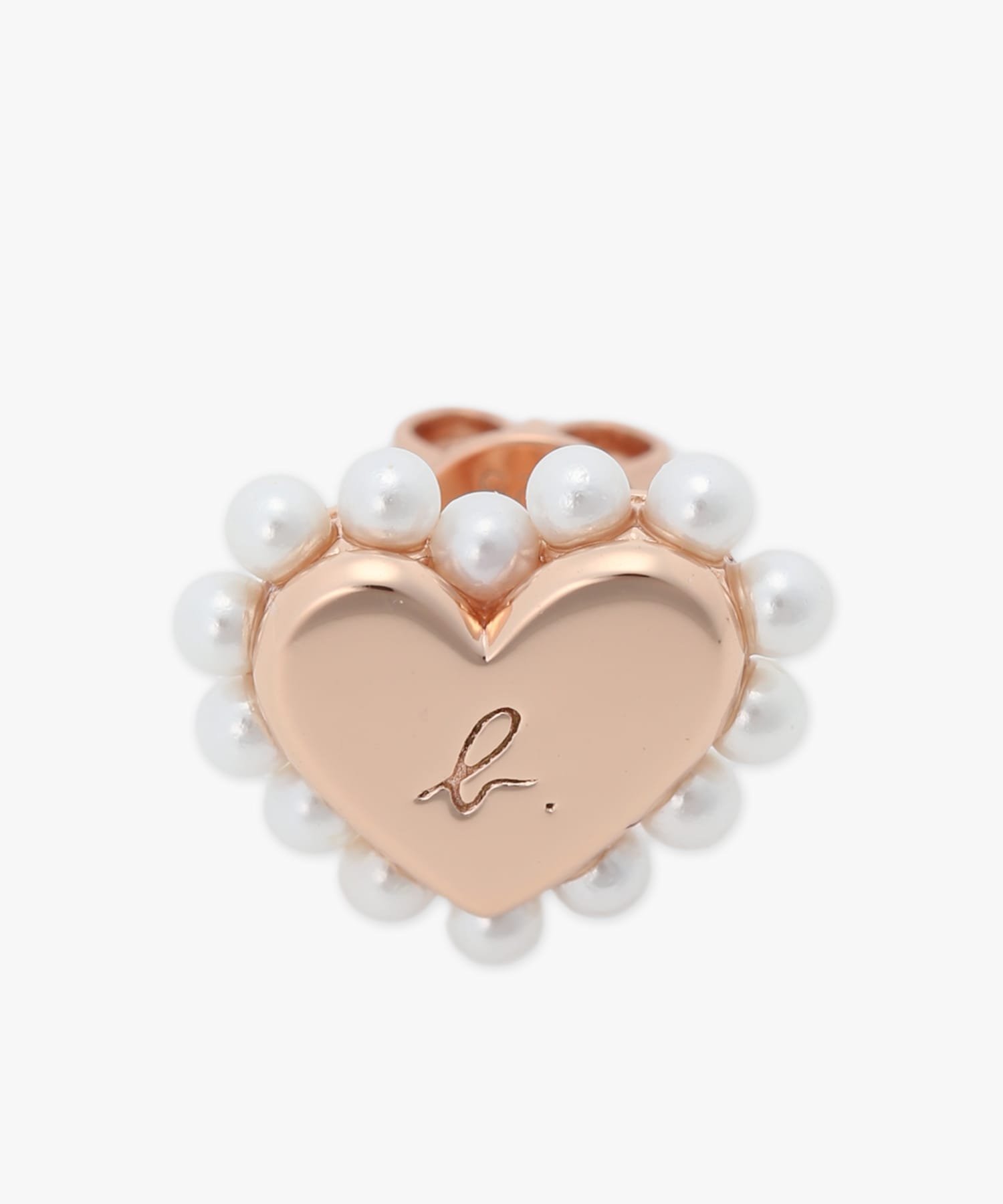 agnes b. FEMME ハート パール スタッド ピアス "Timeless Love" アニエスベー アクセサリー・腕時計 ピアス ピンク【送料無料】
