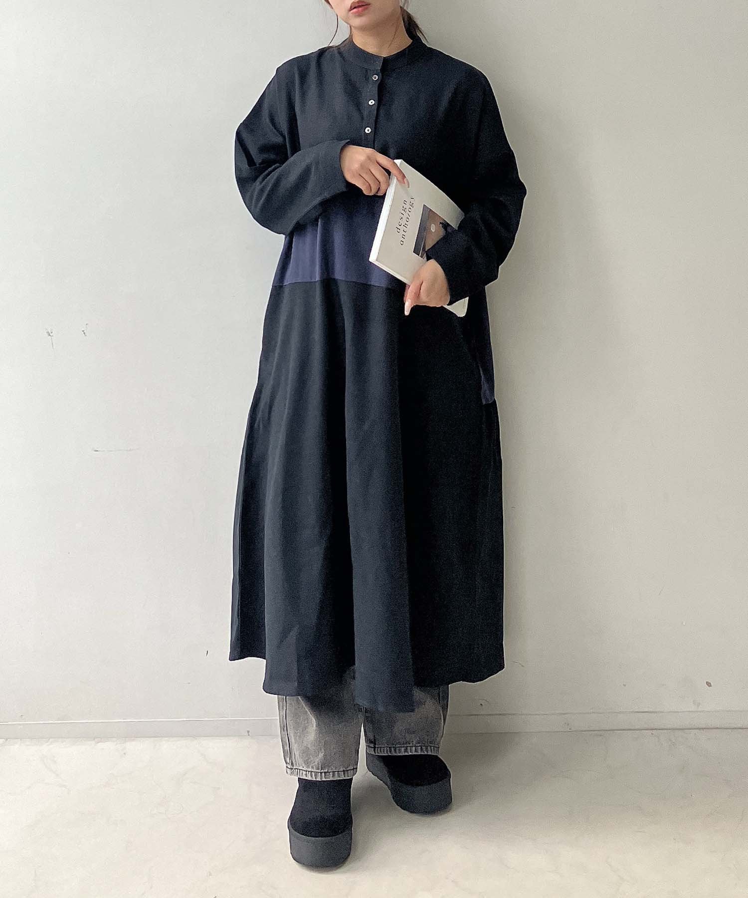 【SALE／29%OFF】AS KNOW AS plus ◇『ゆったりサイズ』ウエスト切り替えミックスワンピ-ス アズノゥア..