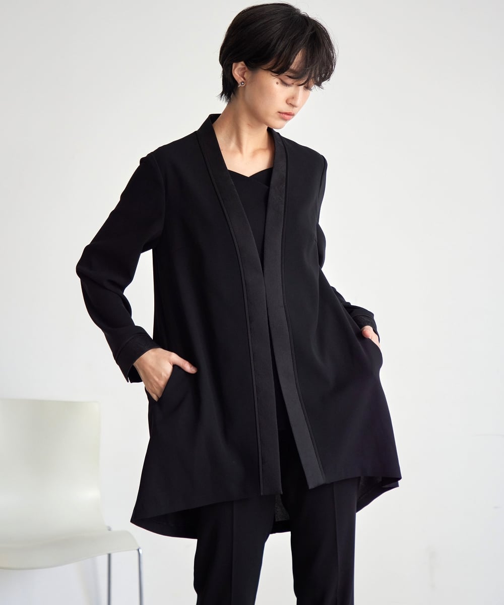 Callarus 洗える防しわトッパージャケット+ストレッチパンツセットアップ カラルス スーツ・フォーマル セットアップスーツ