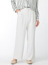 【SALE/70%OFF】m.f.editorial 麻調合繊 ワイドパンツ ライトグレー(セットアップ可能) タカキュー スーツ・フォーマル スーツパンツ グレー