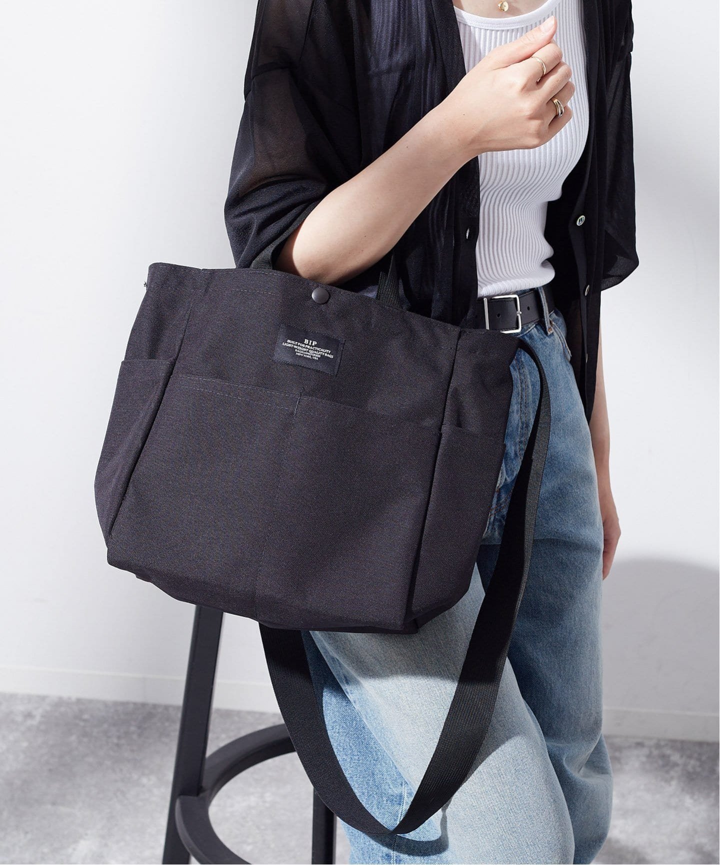 JOURNAL STANDARD L'ESSAGE 【BAGS IN PROGRESS】MULTI POCKET BAG MIDIUM:トートバッグ ジャーナルスタンダード レサージュ バッグ ト..