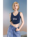 GUESS GUESS/(W)LADIES' Knit Tank Top ゲス トップス ノースリーブ・タンクトップ グレー ブルー【送料無料】