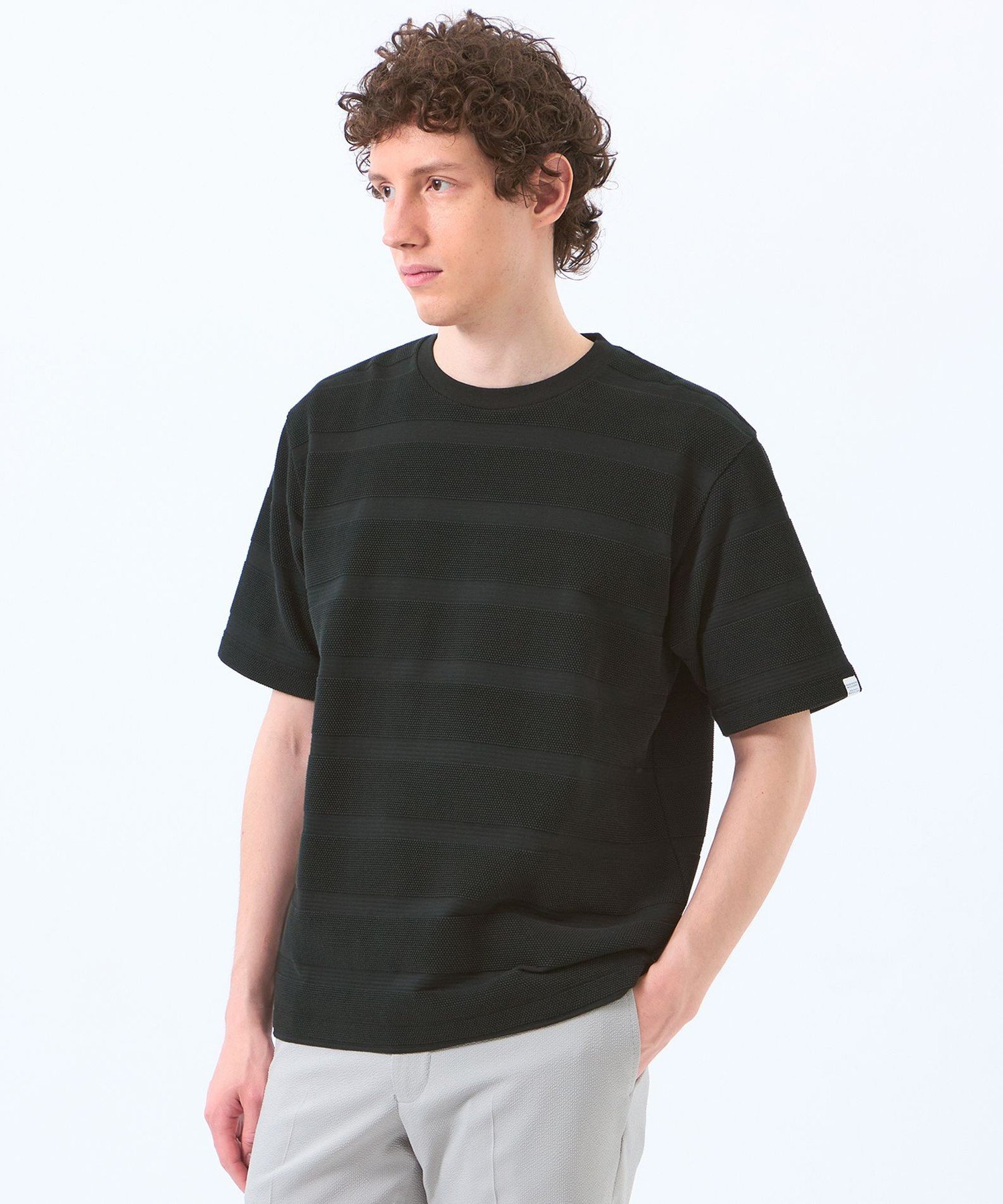 【SALE／45%OFF】MACKINTOSH PHILOSOPHY ポップコーンシャドーボーダー クルーネックTシャツ マッキントッシュ フィロソフィー トップス カットソー・Tシャツ ブラック ネイビー ホワイト【送料無料】
