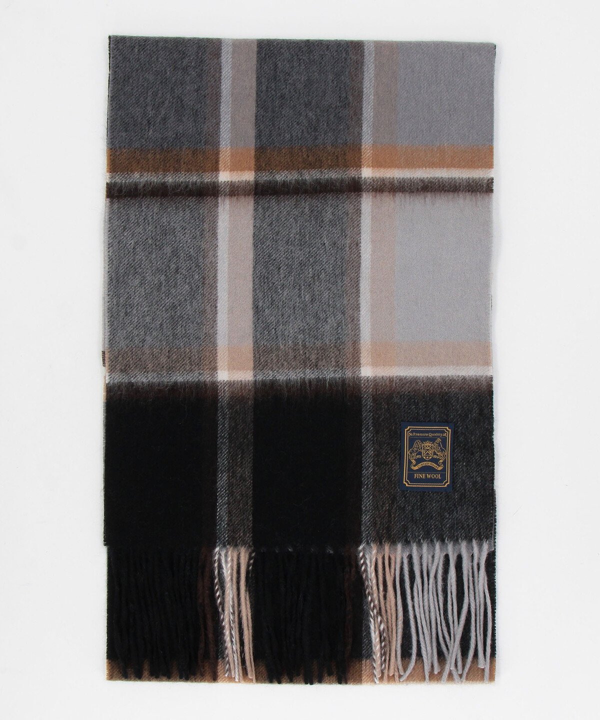 COMME CA ISM ファインウール チェック柄 マフラー コムサイズム ファッション雑貨 マフラー・ストール..