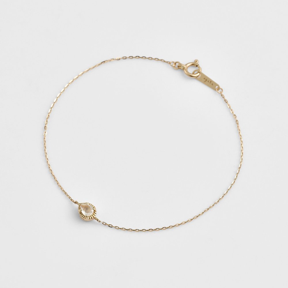 agete K10ダイヤモンド/ムーンストーンブレスレット(0.01ct) アガット アクセサリー・腕時計 ブレスレット・バングル ホワイト【送料無料】