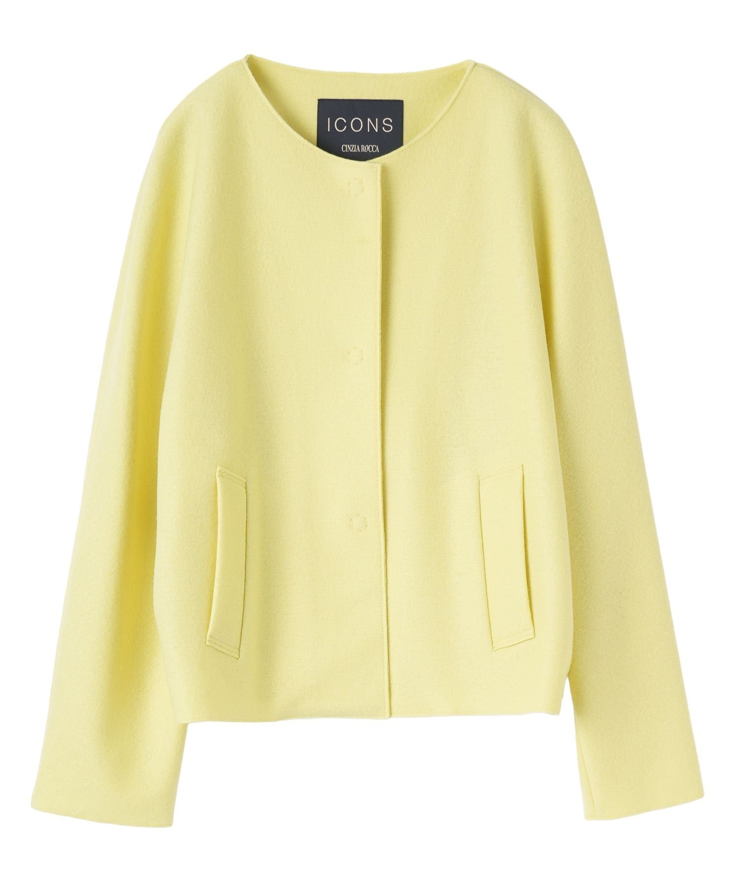 Leilian PLUS HOUSE ジャケット【CINZIA ROCCA】 レリアン プラスハウス ジャケット・アウター テーラードジャケット・ブレザー ネイビー イエロー ピンク