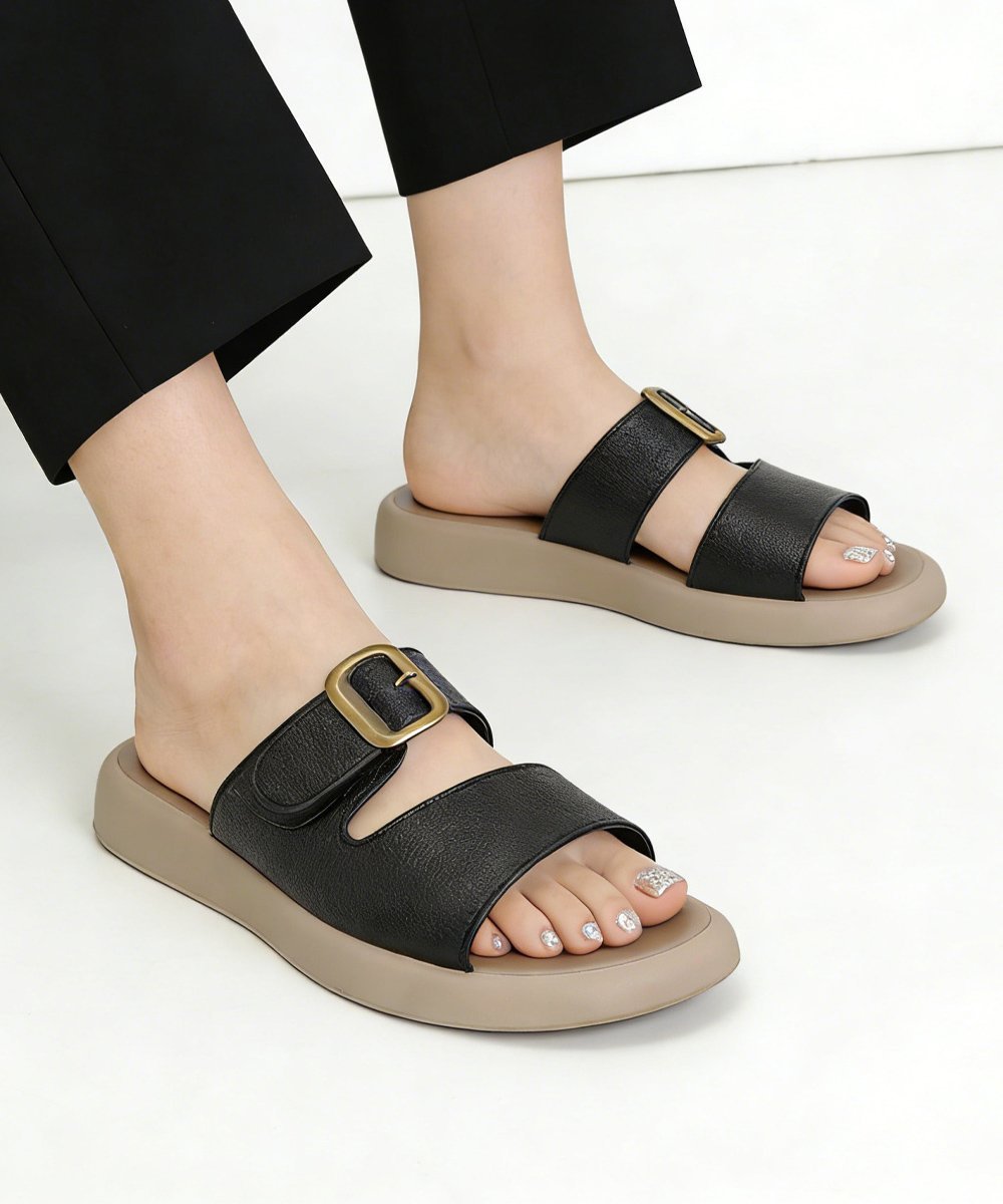 【SALE／35%OFF】miniministore ミュールサンダル 厚底サンダル 美脚夏靴 ミニミニストア シューズ・靴 サンダル ベージュ ブラック