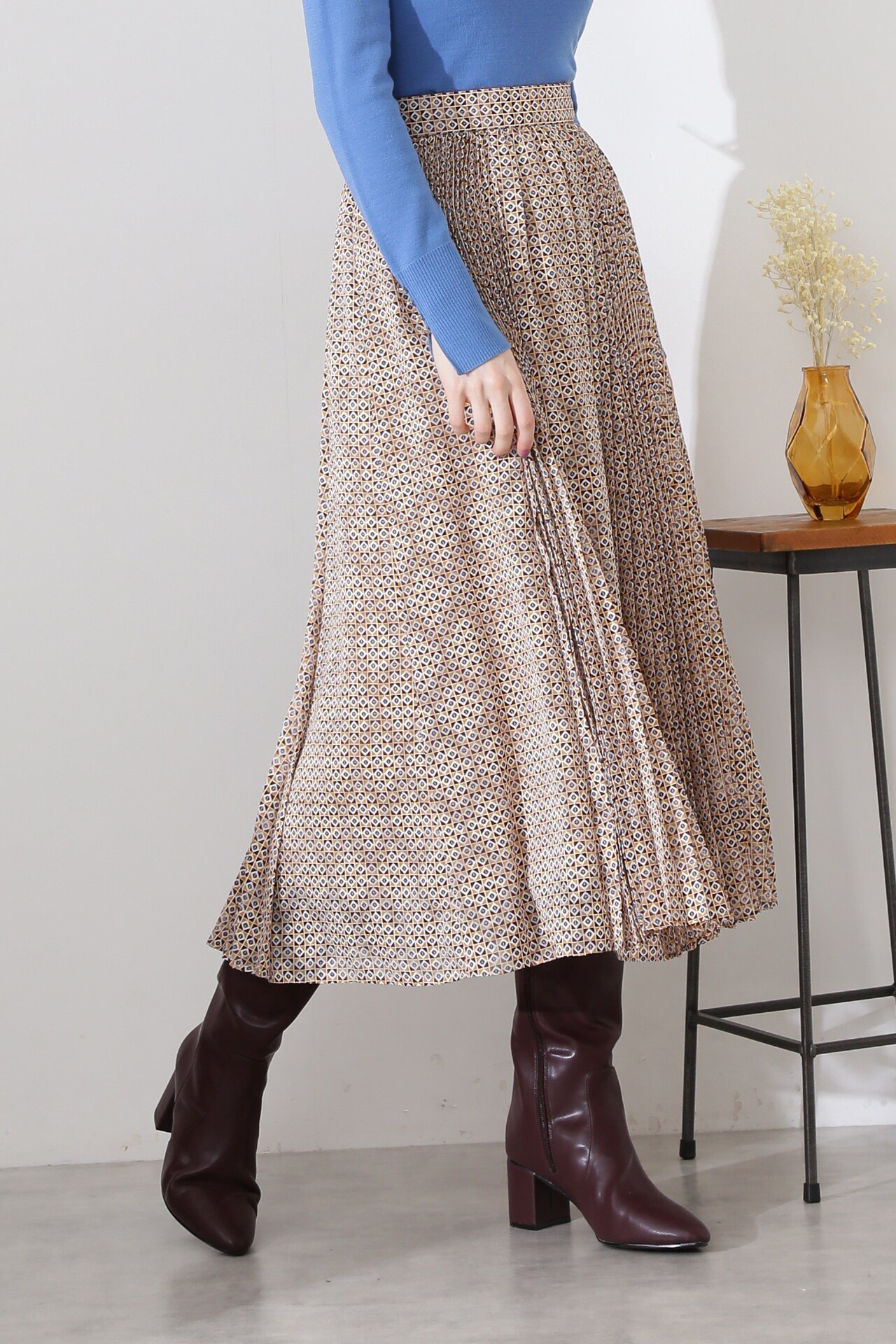 【SALE／60%OFF】JILLSTUART ◆ケリージオメトリースカート ジルスチュアート スカート その他のスカート イエロー レッド【送料無料】のサムネイル