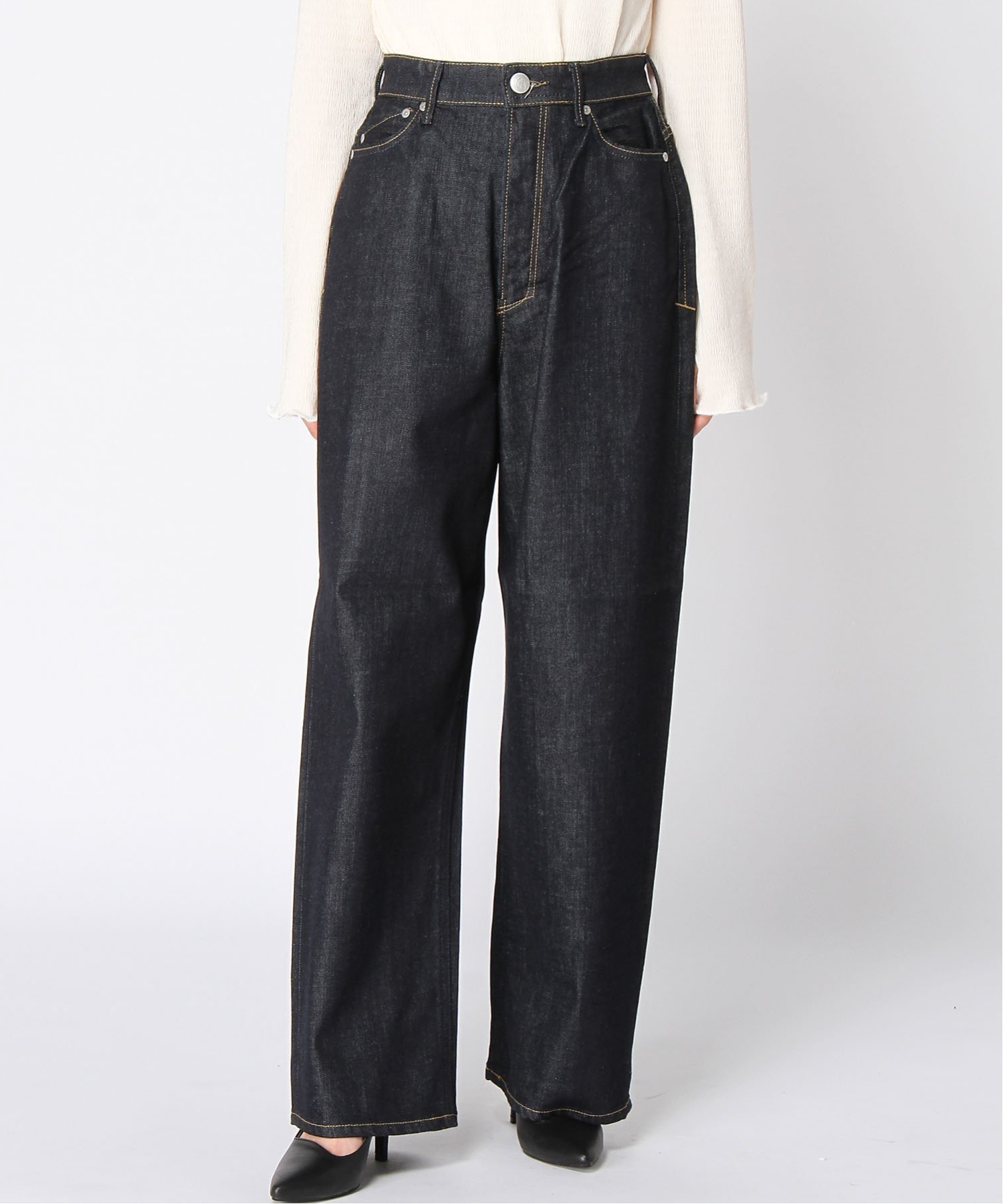 YANUK YANUKWomen's/(W)ルーズストレート”JOAN” ヤヌーク パンツ ジーンズ・デニムパンツ ネイビー【送料無料】のサムネイル