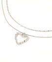 【SALE/50%OFF】LAKOLE ダブルチェーンハートネックレス ラコレ アクセサリー・腕時計 ネックレス シルバー ゴールド