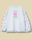 go slow caravan メランジェ G/D I HAVE NOU IDEA. ロングスリーブ BIG TEE (MENS) ゴースローキャラバン トップス カットソー・Tシャツ ピンク グレー ブラック【送料無料】(4)