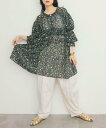 【SALE/20%OFF】KBF ボリュームスリーブフラワーミニワンピース ケービーエフ ワンピース・ドレス ワンピース ピンク ブルー【送料無料】
