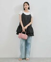 VIS 【WEB限定】【前後2WAY】フリルキャミチュニック ビス ワンピース・ドレス チュニック ベージュ ブラック【送料無料】
