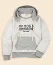 BROOKS BROTHERS コットンフレンチテリー ステンシルロゴ アフターフーデッド スウェットシャツ ブルックス ブラザーズ トップス スウェット・トレ...