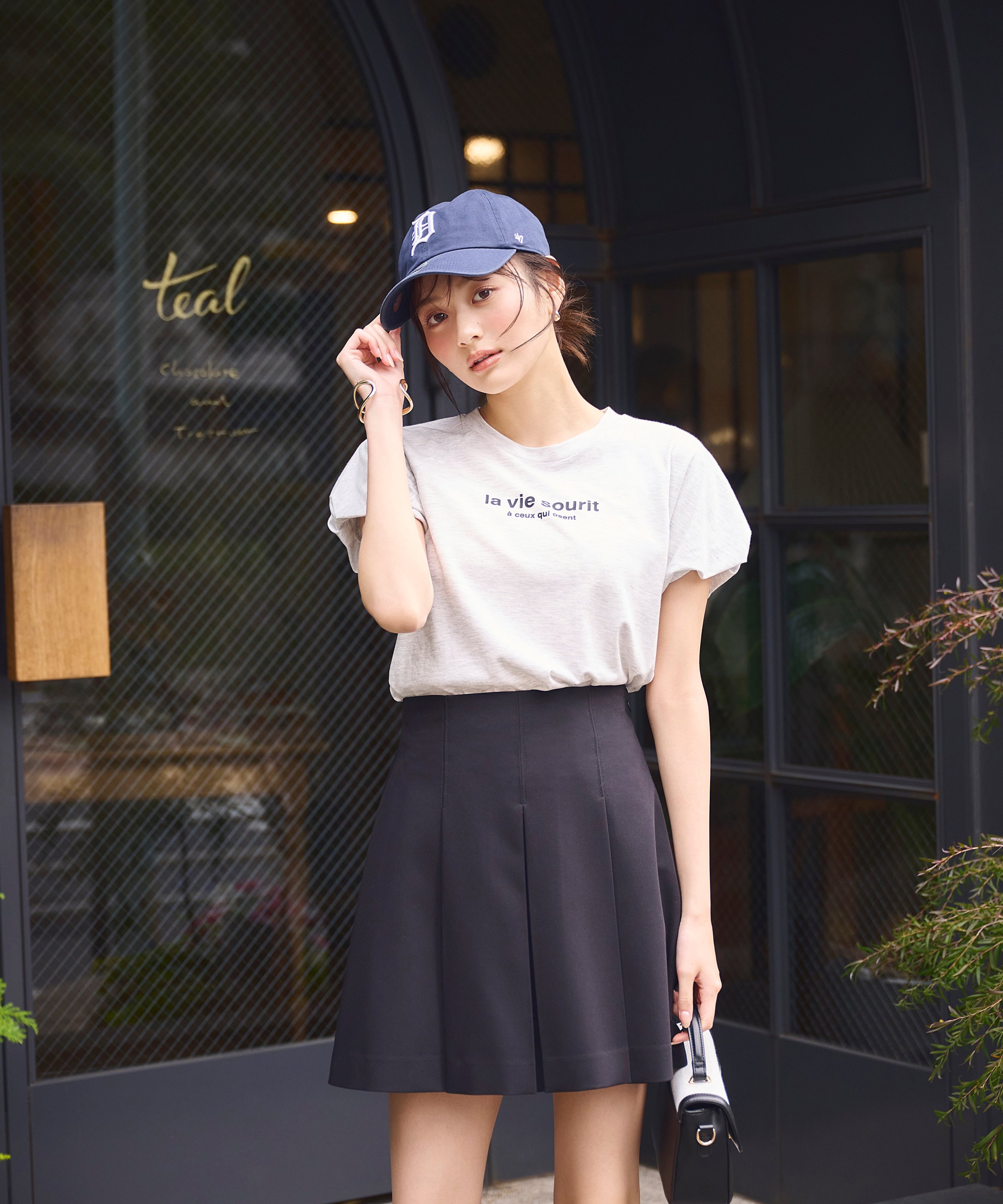 PROPORTION BODY DRESSING ＜EDIT COLOGNE＞ Pleated Mini Skirt (Proportion Body Dressing Skirt, Other Skirts, Black, Gray) [Free Shipping]