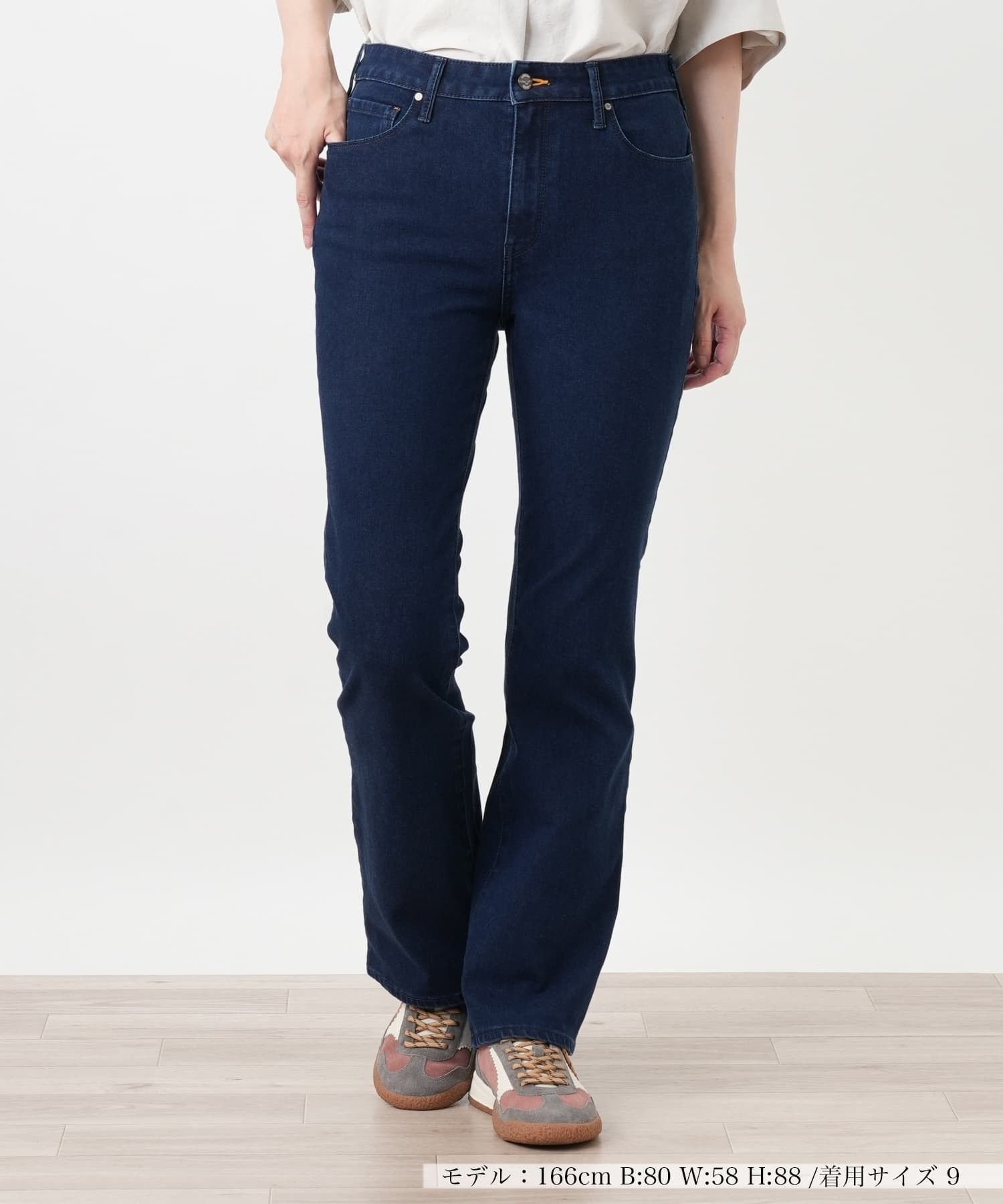 Leilian ストレートデニムパンツ【L JEANS】 レリアン パンツ ジーンズ・デニムパンツ ブルー ネイビー