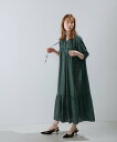 【SALE／30%OFF】FLEUR DE KALINA クリンクル シャツ ワンピース フレールドゥカリーナ ワンピース・ドレス シャツワンピース カーキ パープル ブラック【送料無料】