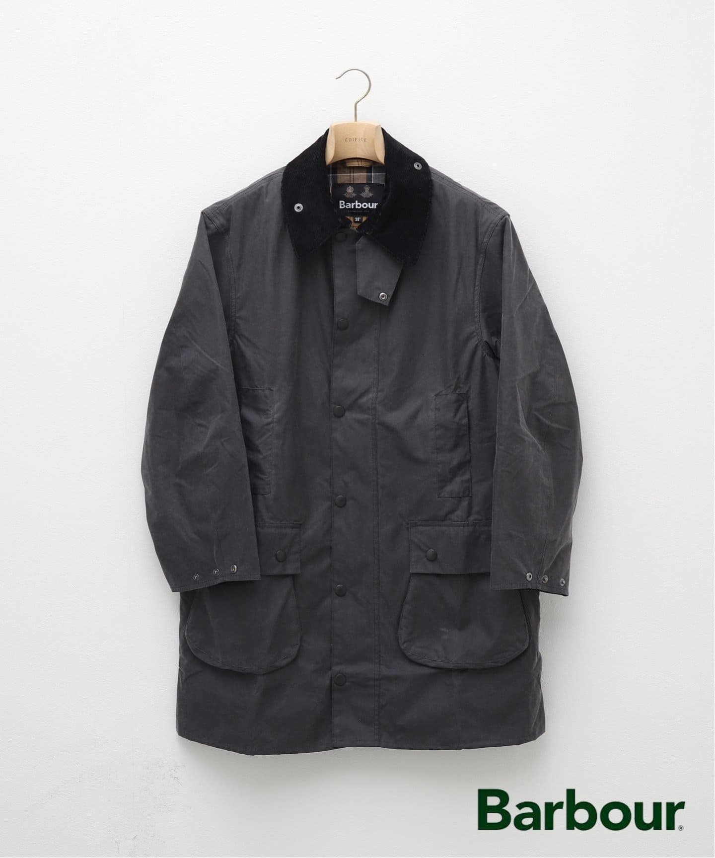 EDIFICE 【Barbour / バブアー】OS Border エディフィス ジャケット アウター ブルゾン ジャンパー グレー カーキ【送料無料】