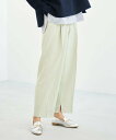 【SALE/40%OFF】Elura マルチシーズンゆるテーパードパンツ<低身長サイズあり>/291064 エルーラ パンツ その他のパンツ グリーン ピンク ...