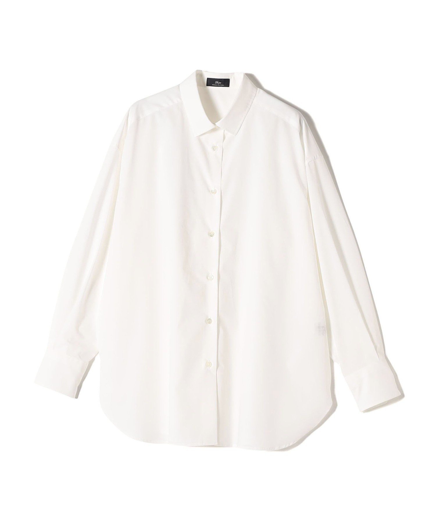 SHIPS WOMEN SHIPS Primary Navy Label:コットン タイプライター ビッグ シャツ シップス トップス シャツ・ブラウス ホワイト パープル ピンク グリーン ブルー【送料無料】