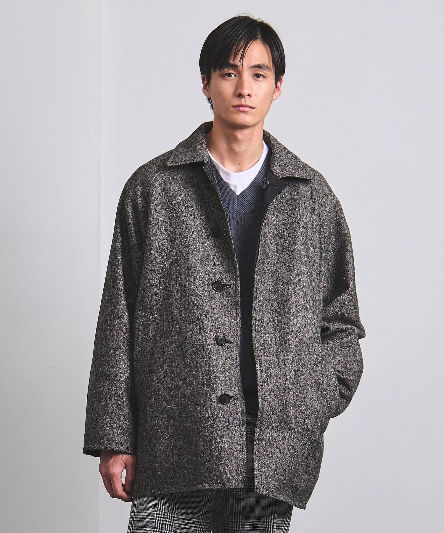 【SALE/60%OFF】UNITED ARROWS ナイロンツイル ネップツイード リバーシブル コート ユナイテッドアローズ アウトレット ジャケット・アウ...