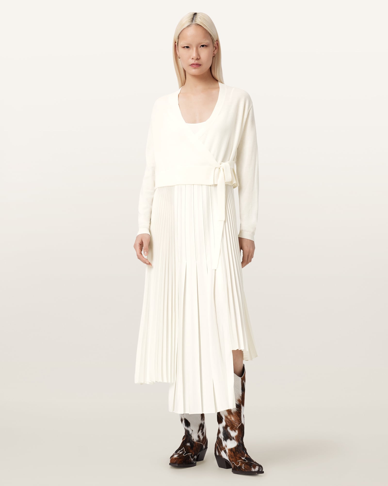 ALLSAINTS (W)LUCILLE DRESS オールセインツ ワンピース・ドレス ドレス ホワイト