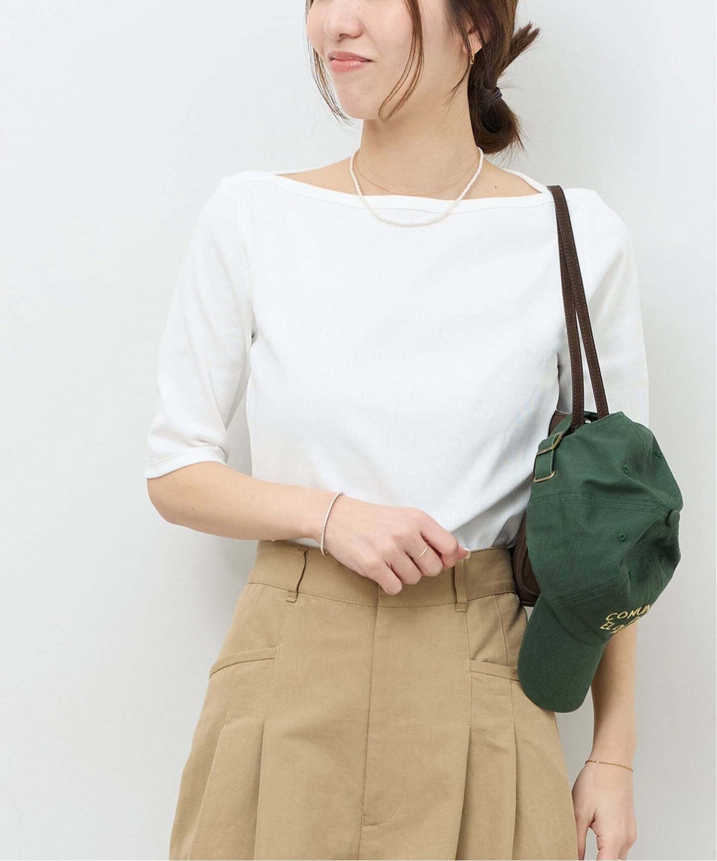 JOURNAL STANDARD relume ボートネックハーフスリーブ ジャーナル スタンダード レリューム トップス カットソー・Tシャツ ブラック ホワイト グレー