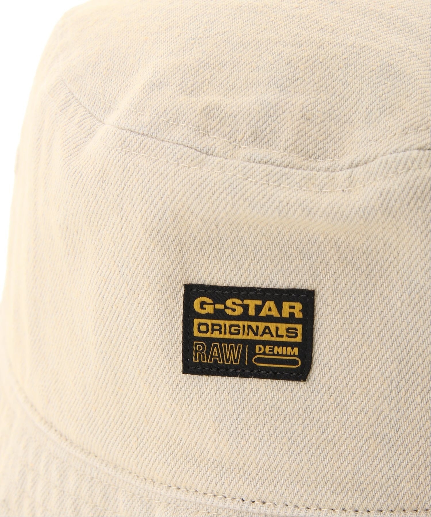 G-Star RAW 【公式ショップ】ORIGINALS BUCKET HAT/ヴィンテージライクウォッシュド加工ブランドロゴデニムバケットハット ジースターロゥ 帽子 ハット ベージュ【送料無料】