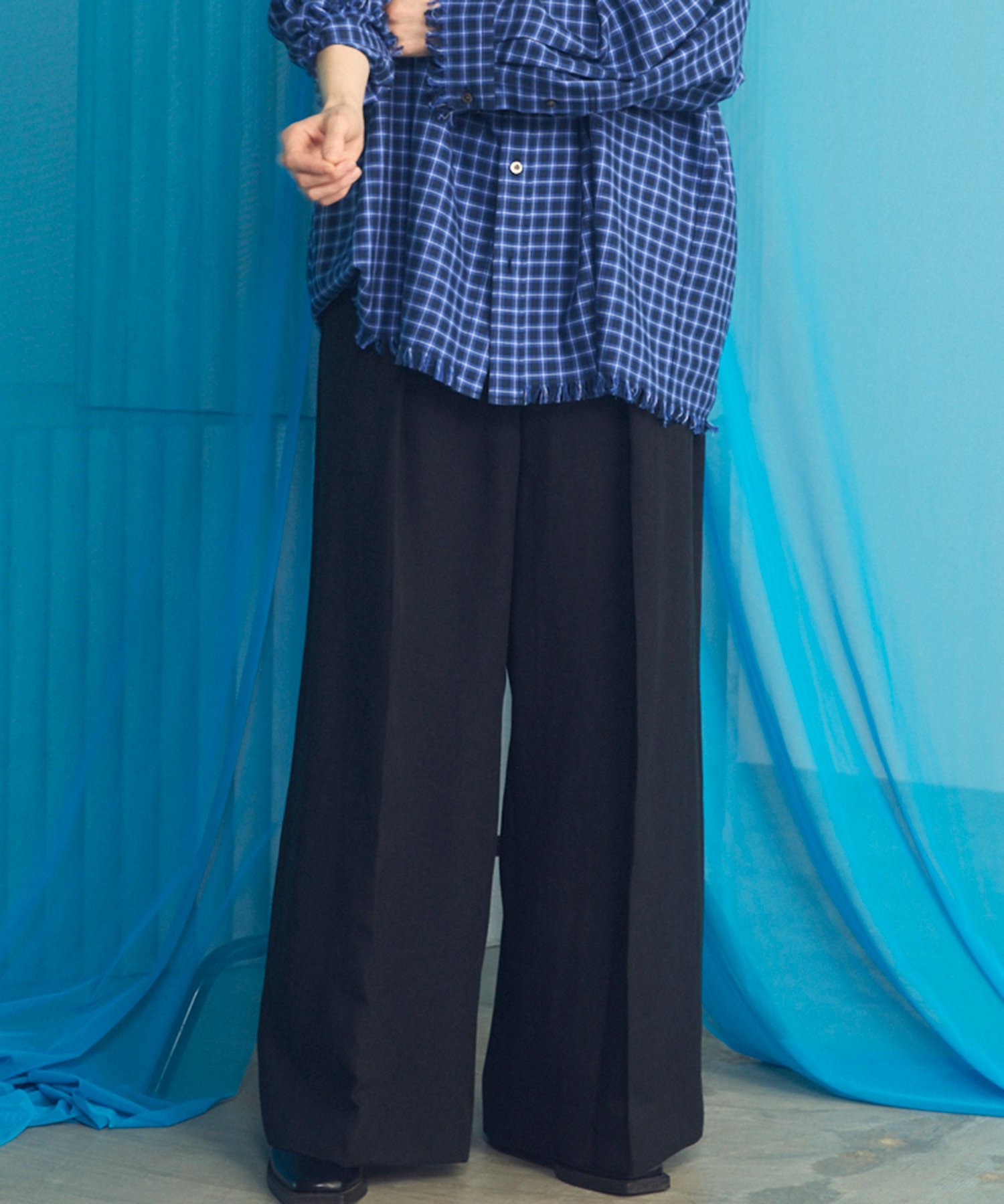 MAISON SPECIAL Mix Linen One-tuck Prime-Wide Slacks メゾンスペシャル パンツ スラックス・ドレスパンツ ベージュ ブラック