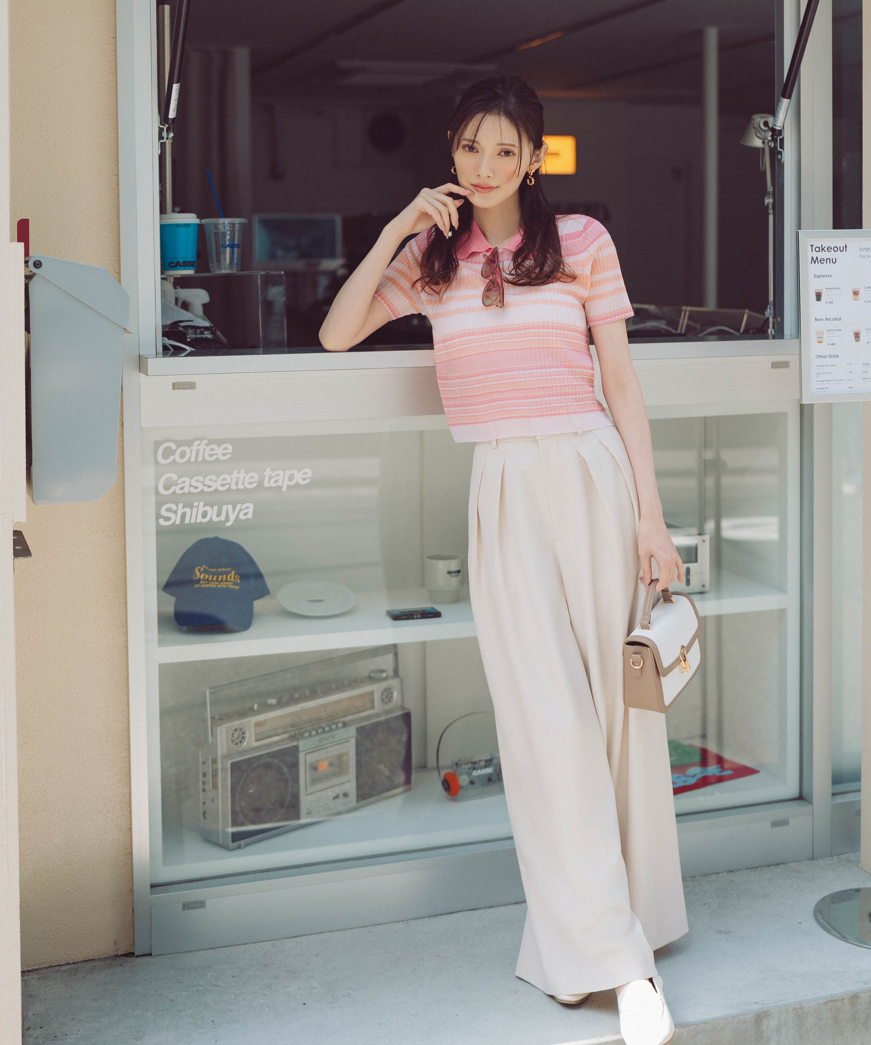PROPORTION BODY DRESSING ＜a/mie＞エアリーワイドパンツ26SS プロポーションボディドレッシング パンツ その他のパンツ グレー ホワイト