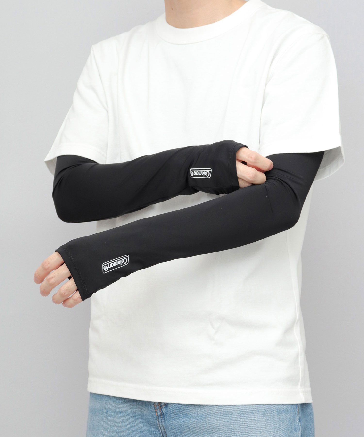 Coleman Coleman アームカバー メンズ レディース UVカット 接触冷感 ロング丈 エー.エム.エス. ファッション雑貨 その他のファッション雑貨 ブラック