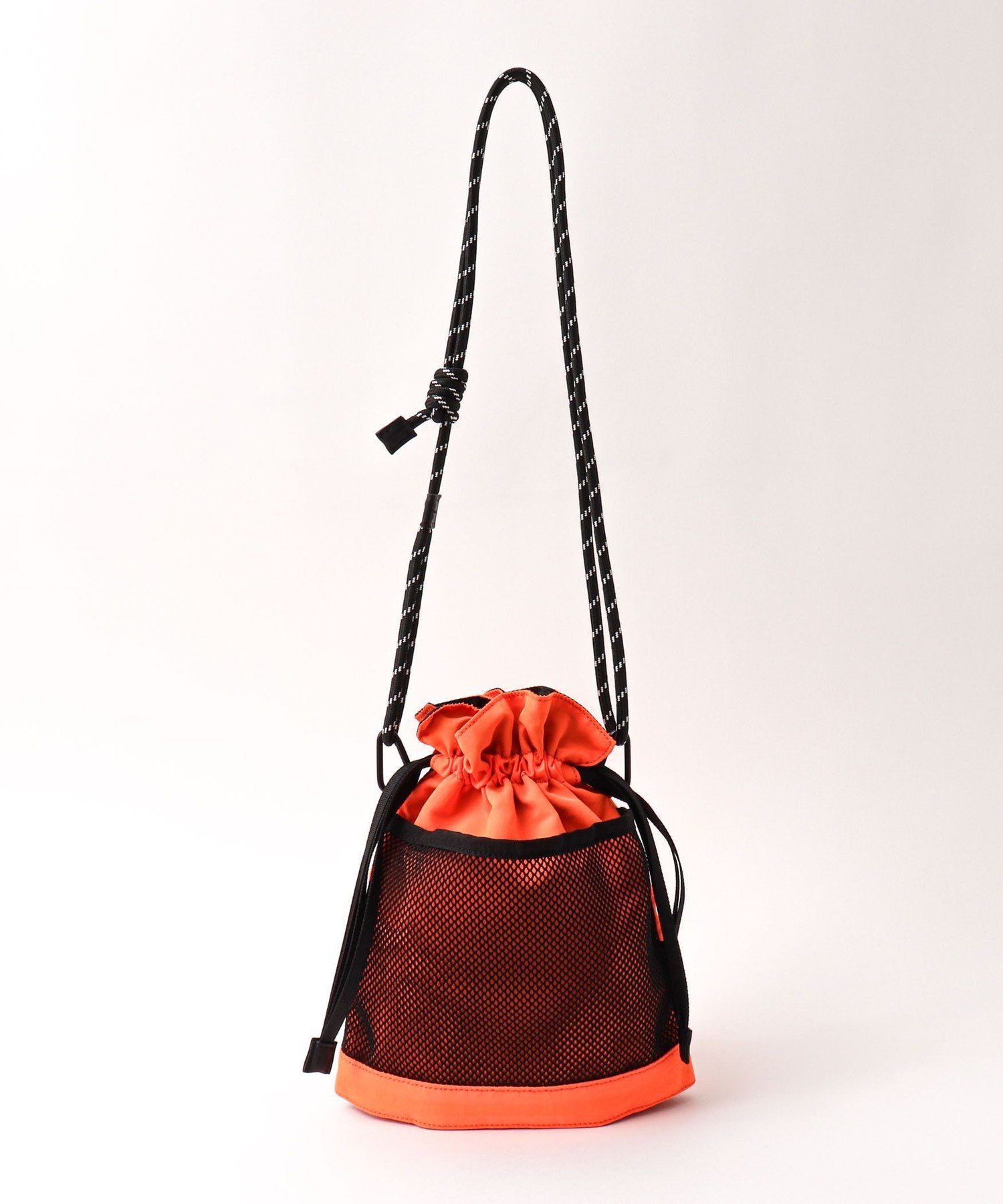 NOLLEY'S goodman 【SML/エスエムエル】別注マルチポケットミニショルダーメッシュM ノーリーズ バッグ ショルダーバッグ オレンジ グレー【送料無料】