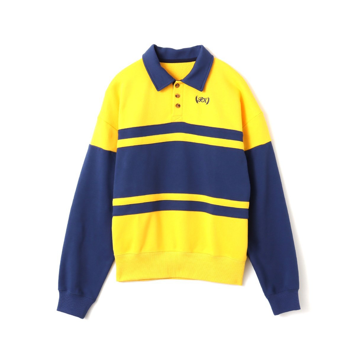 atmos pink atmos pink Line Polo Sweatshirt YELLOW アトモス トップス スウェット・トレーナー イエロー【送料無料】
