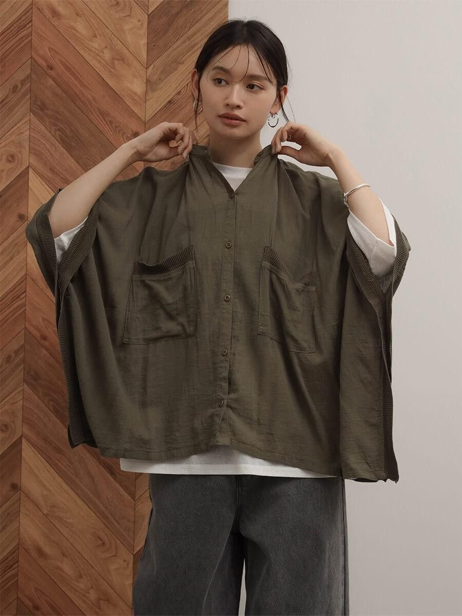 RADIATE バックロゴシアードルマンシャツ ラシュッド トップス シャツ・ブラウス ホワイト カーキグリーン グレー