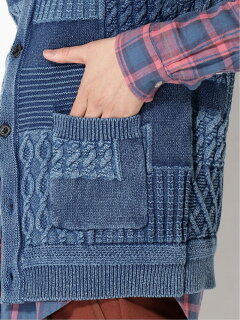 Cotton Indigo Fun Sweater Vest 11-05-0178-156: Indigo Cotton Indigo Fun Sweater Vest 11-05-0178-156: Indigo