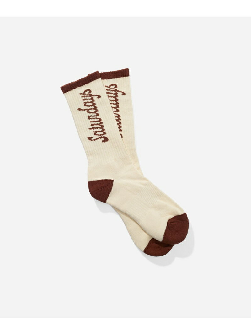 【SALE／45%OFF】Saturdays NYC Script Logo Socks サタデーズ　ニューヨークシティ 靴下・レッグウェア 靴下 ブラウン グリーン レッド