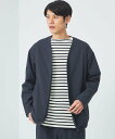 UNITED ARROWS green label relaxing FREELITCH ノーカラー カーディガン -2WAYストレッチ・防シワ・吸水速乾- ユナイテッドアローズ グリーンレーベルリラクシング トップス シャツ・ブラウス ネイビー ブラック【送料無料】