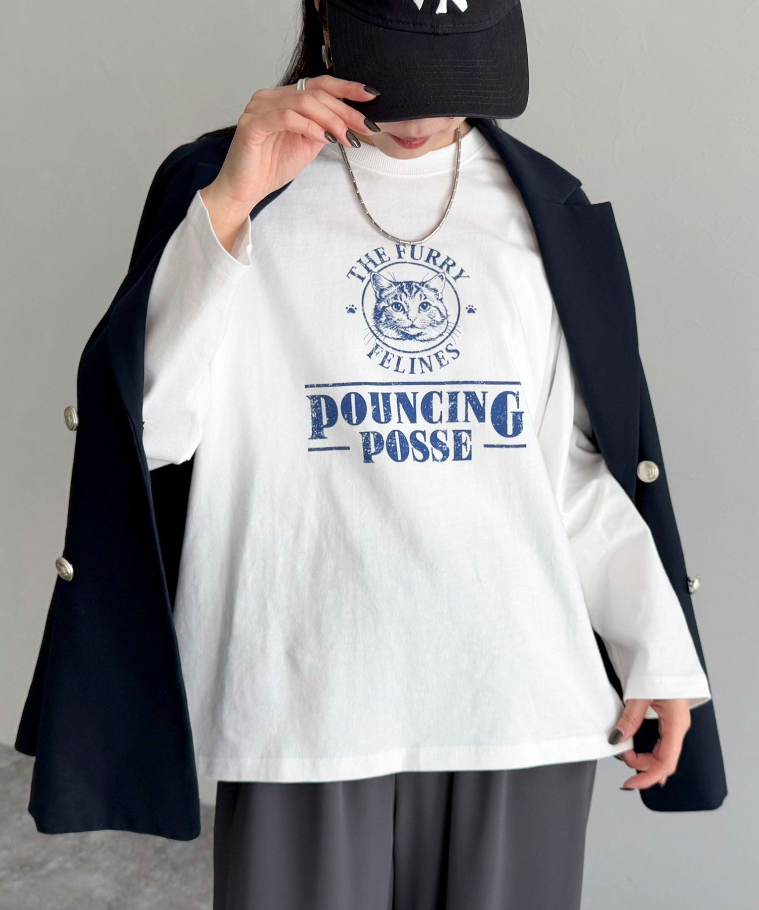 【SALE／20%OFF】fredy emue CATプリントロンTシャツ フレディ アンド グロスター トップス カットソー・Tシャツ イエロー ホワイト【送料無料】のサムネイル