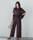【SALE/15%OFF】LAUTREAMONT 【WEB限定】キュプラTRストライプパンツ ロートレアモン パンツ その他のパンツ ネイビー ホワイト ブラウ...