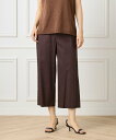 【SALE/30%OFF】7-IDconcept. 《大きいサイズ》ワイドクロップトパンツ セブンアイディコンセプト パンツ その他のパンツ ベージュ【送料無料...