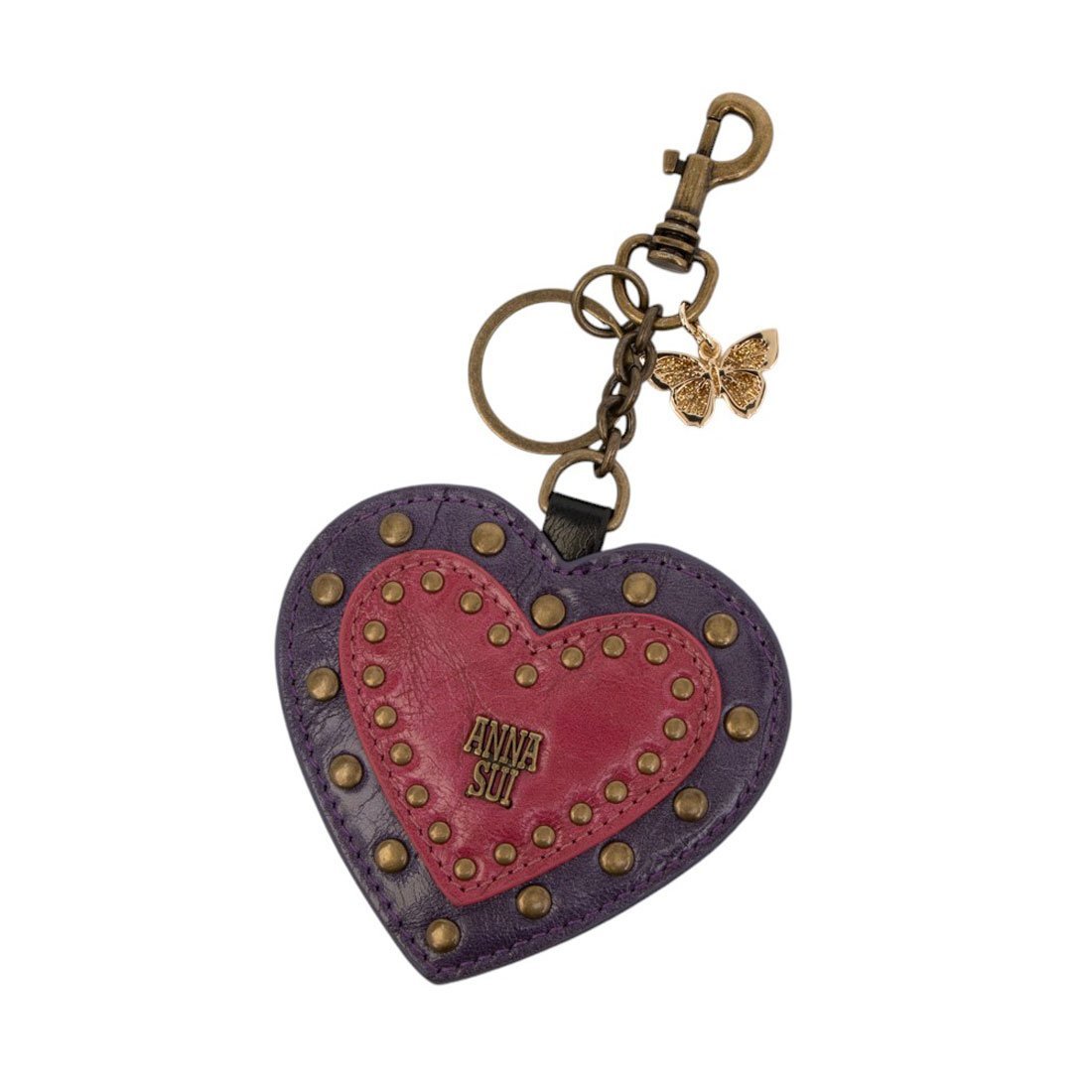 ANNA SUI アナスイ ANNA SUI ロッキンチャーム ハート クイーポ ファッション雑貨 チャーム・キーチェーン パープル ブラック【送料無料】