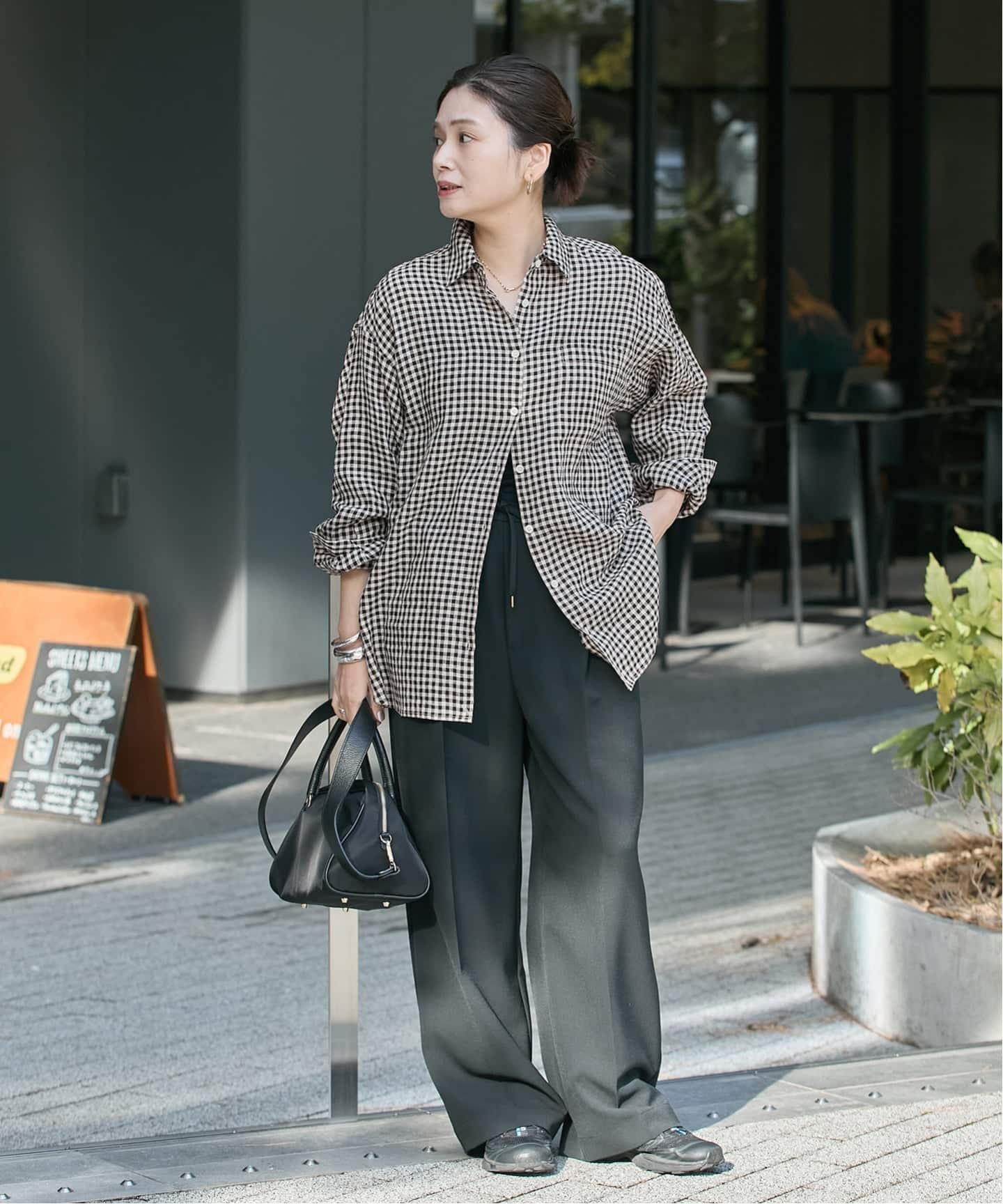 JOURNAL STANDARD リンクルイージーパンツ ジャーナル スタンダード パンツ その他のパンツ ブラック ブラウン
