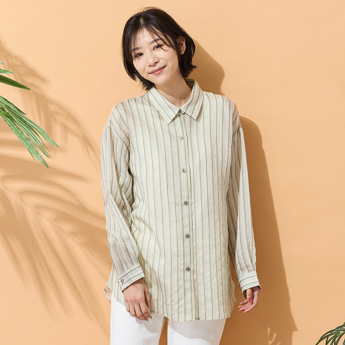 PISANO 【手洗いOK】マルチストライプ柄シャツ ピサーノ トップス シャツ・ブラウス