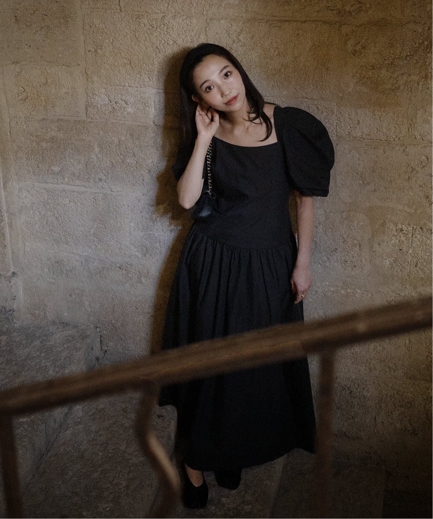 La Totalite 【perle, by SAORI TANABE 】Robe de Soiree ラ トータリテ ワンピース・ドレス ワンピース ブラック ワインレッド