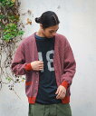 【SALE/40%OFF】BEAMS BEAMS / ジグザグ ジャカード カーディガン ビームス アウトレット トップス カーディガン ブラウン グリーン【送料無料】(4)