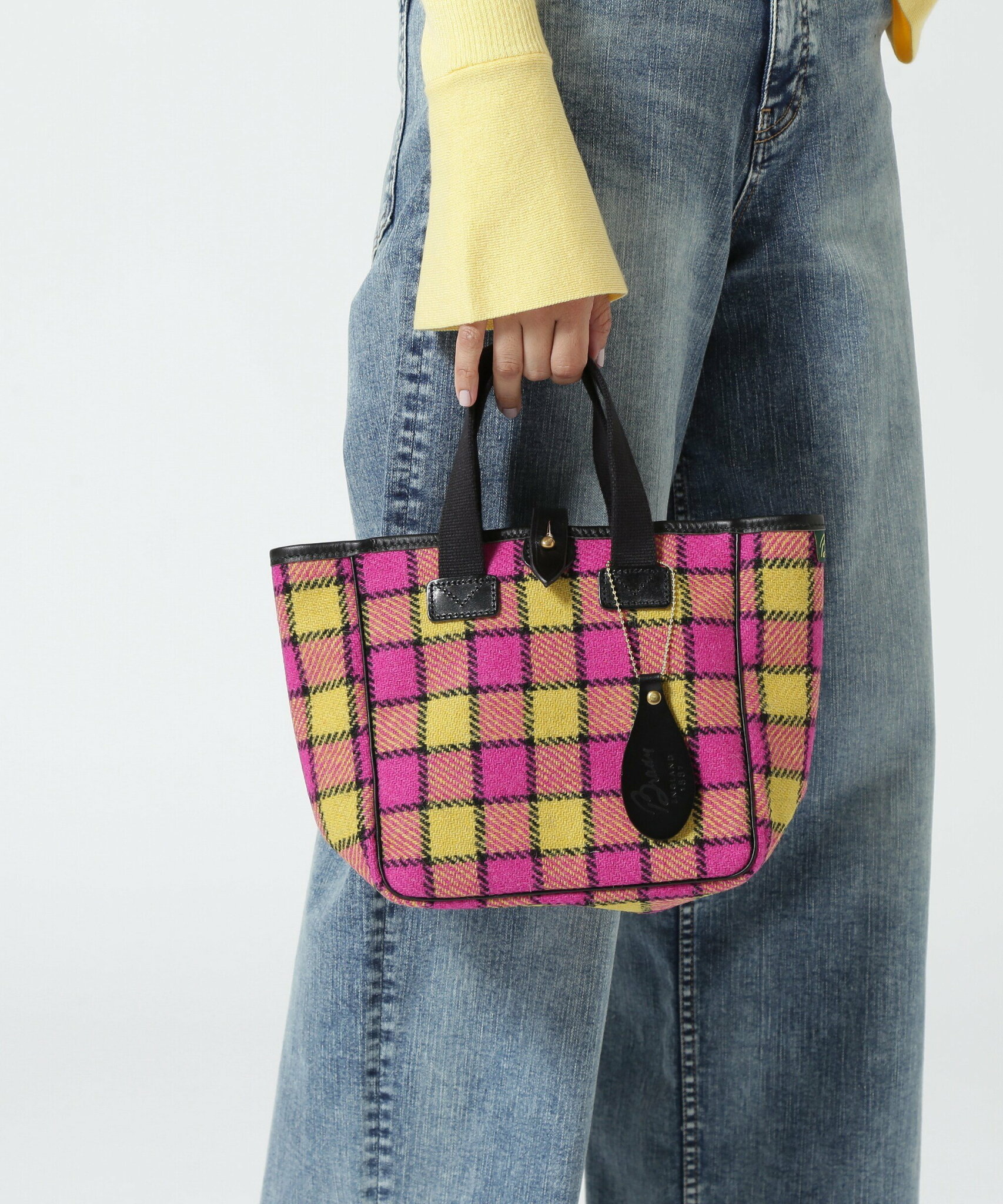 B'2nd Brady(ブレディ) BECK HARRIS TWEED ビーセカンド バッグ その他のバッグ グリーン ピンク【送料無料】