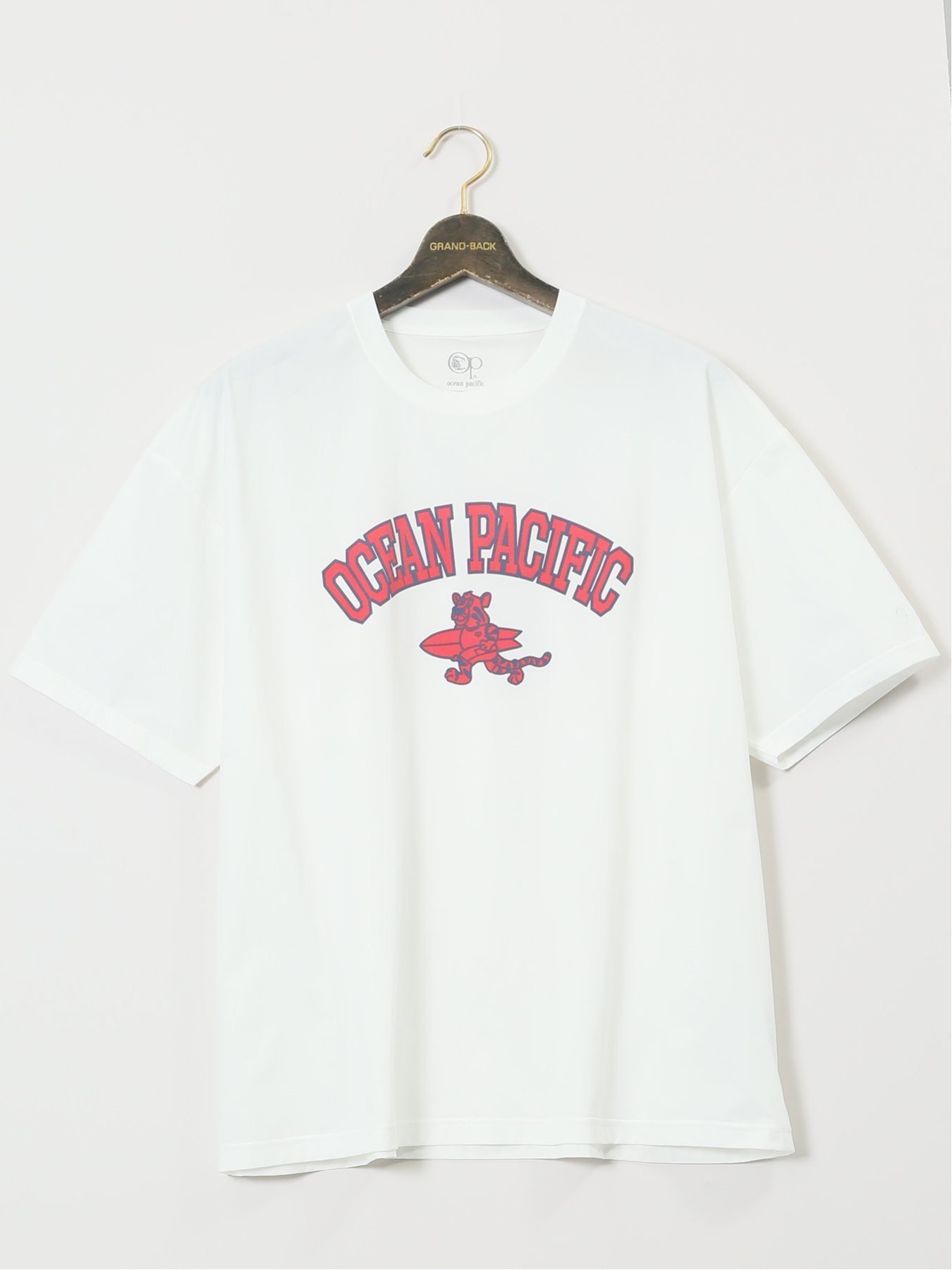【SALE／20%OFF】GRAND-BACK 【大きいサイズ】オーシャン パシフィック/Ocean Pacific 水陸両用 クルーネック半袖Tシャツ タカキュー トップス カットソー・Tシャツ ホワイト【送料無料】