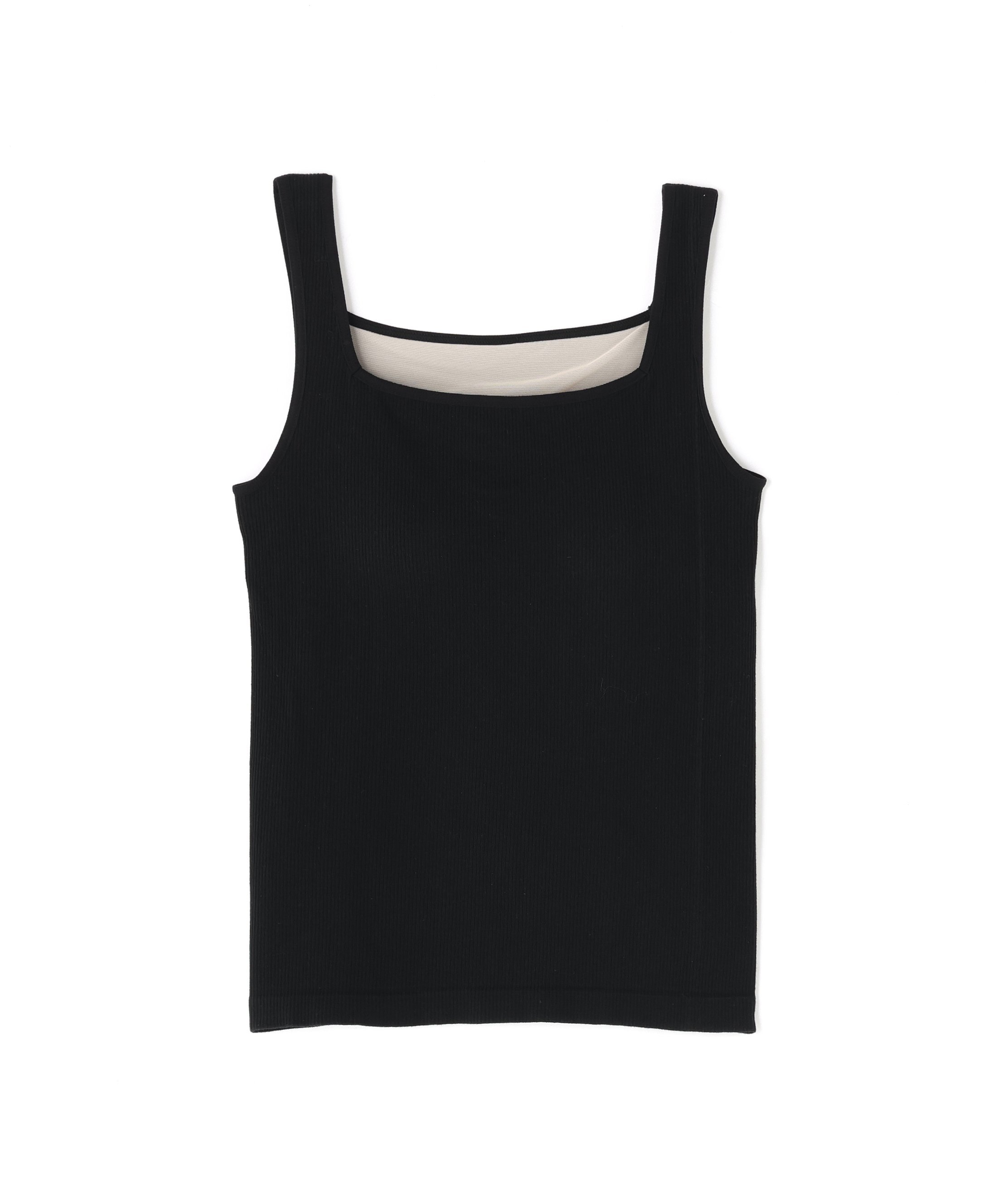 NATURAL BEAUTY BASIC カップ付インナーシリーズ タンクトップ ナチュラルビューティベーシック トップス カットソー・Tシャツ ホワイト ブラック