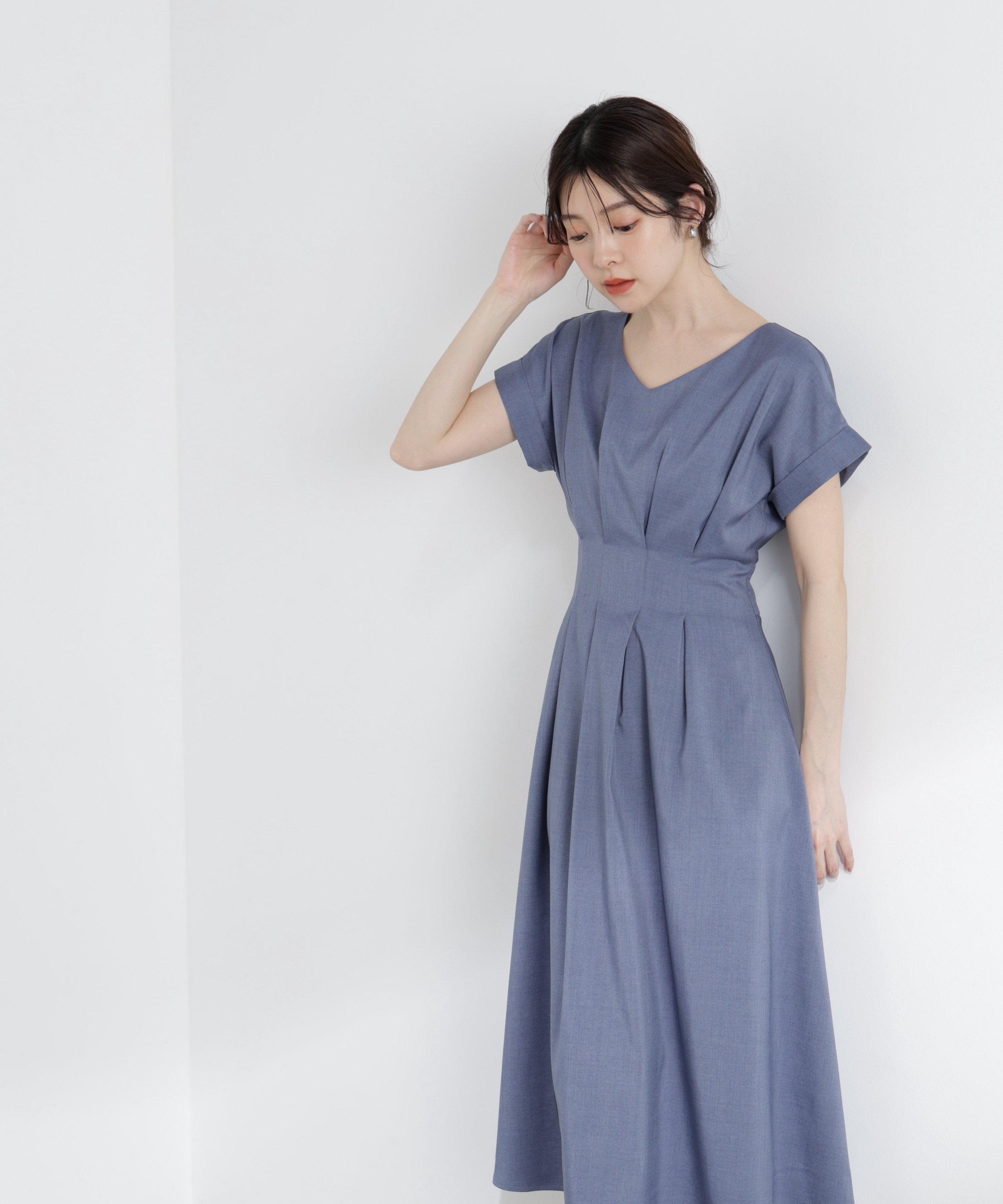 PROPORTION BODY DRESSING ウエストタックワンピース プロポーションボディドレッシング ワンピース・ドレス ワンピース ブルー ピンク イエロー【送料無料】