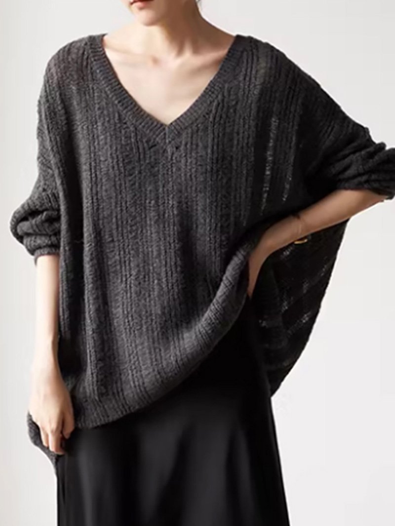 Doux Belle 透かし編みゆるニットトップス レディース トップス ドゥー・ベル トップス ニット ネイビー ホワイト レッド【送料無料】